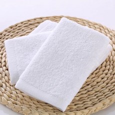 흰색 사각형 면 수건 주방 식당 손 건조용 천 작은 패브릭 흡 비일회용