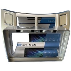 SYCE 紳曜數位 YARIS 小鴨 黑色/銀色 06-13年 9吋安卓機 面板套框, YARIS  小鴨 9吋套框+直上線組,黑色