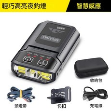 智慧感應夾帽燈, 黑色, 1個