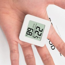 소형 디지털 탁상 습도 미니 모니터링 온도 실내 온습도계 계측 측정기, 상품선택, 화이트, 1개