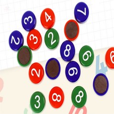 찬찬제작 숫자 자석 자석글자, 파랑