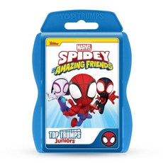 해외 Top Trumps Spidey & Friends 주니어 5-in-1 카드 게임 만 3세 이상 2명 휴대용 여행 메모리 전략 퀴즈 교육 멀티컬러 유니 스탠다드 에디션 미국