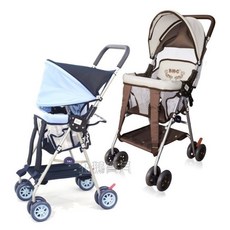 @企鵝寶貝@ EMC 伊買-全罩式輕便揹架車/嬰兒推車/手推車/背架車/手推機車椅, 咖啡色(1019)