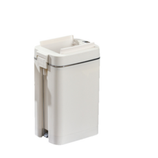 누름식 발판식 더블 오픈 덮개 가정용 쓰레기통, 흰색