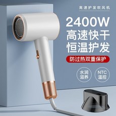 大風力負離子護髮電吹風機，家用/髮廊兩用，冷熱風/速乾, 奶茶色【官方正品+高速電機+智能恆溫】,旗艦版200000強風負離子【集風嘴】