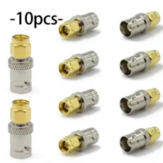 BNC - SMA 커넥터 Q9 직선 대류 어댑터 RF 안테나/연장 케이블 키트용 수 암, 14 BNC-K-SMA-J 10pcs