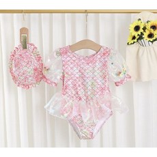 女童美人魚連身泳裝 兒童造型泳衣