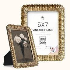 97 Decor 미니 10.2x10.2cm(4x4인치) 원형 그림 프레임 - 액자 골드 스몰 골드 195049 8562959485, 골드 오네이트