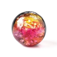 GOLD STONE 빛나는 케라마 선셋 오렌지 반딧불 유리 10mm 곡물 판매 돈보타마 오키나와 5알 판매