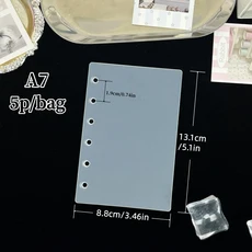 5/10/15개/봉지 A5/A6/A7/M5 루즈리프 디바이더 반투명 프로스트 불규칙한 안티-재밍 3D 엠보싱 버블 스티, 05 A7 Db 5Pcs