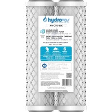 하이드로보스 CTO 카본 블록 5 마이크론 침전물 정수 필터 10인치 x 2.5인치 NSF 인증 카트리지 교체 전체 하우스 여과 시스템 RO, Carbon Block