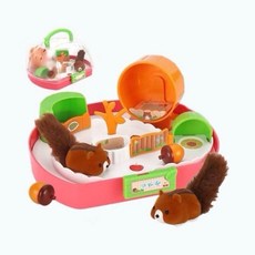 電動小松鼠玩具套裝，多場景互動趣味探索兒童益智玩具, 多色, 1個