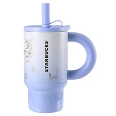 스타벅스 릴리 오브 더 밸리 스트로 손잡이 텀블러 11181730, 1개, 800ml, 보라색 흰색 그라디언트