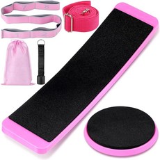 터닝 보드 발레 장비 5개 보드 피겨 스케이팅 스피너 레그 스트레칭 스트랩 포함 핑크 드로스트링 백 댄서 요가 아이스 스케이터 체조 선수 치어리더 선물 10056