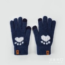 ScottyBear 小熊掌仿兔絨觸屏保暖手套