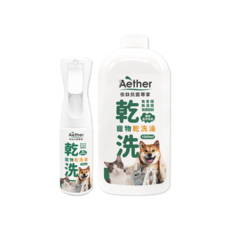 Aether依鈦 寵物乾洗澡噴霧 (200ml/1L) - 毛孩清潔、除臭、柔順護理, 1個, 200ml+1L(贈分裝漏斗)