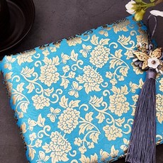 국내제작 1마) 스카이 금박국화 한복원단 한복천 전통공예재료 명절 외국인 선물 예단 답례품 포장재료