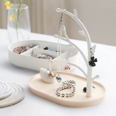 쥬얼리 보석 정리 수납 보관 쟁반 주얼리 트레이 악세사리 진열대, 핑크