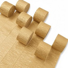 PartyWoo 블랙 앤 골드 크레이프 종이 스트리머 8피스 199.9m(660피트) 메탈릭 골드 블랙 크레이프 종이 스트리머 졸업 은퇴 약혼 결혼식 새해 기념일 생일 파티 장, 골드-2872