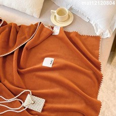 【樂·町】華夫格蓋毯夏季毛毯辦公室午睡毯空調毯午休珊瑚絨單人沙發小毯子