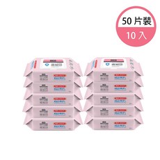 RICO baby 嬰兒用品表面清潔濕紙巾 50抽x10包 55gsm, 1箱, 10個裝