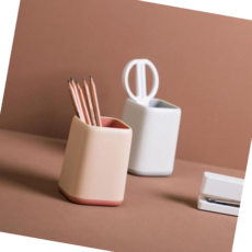 데스크정리함 키밍 다용도 펜 꽂이 연필 책상정리 데스크오거나이저, 그레이 화이트