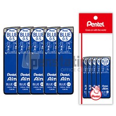펜텔 아인슈타인 샤프심 0.5mm 블루심/레드심 5개 세트(신제품), 아인샤프심 0.5mm C-285-BL(블루) 5개 세트