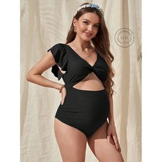 임산부 수영복 루즈핏 반팔 올인원 수영복