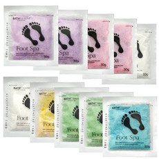 바스참 풋스파 사해소금 6종 30gx10개 족욕제 라벤다 로즈 포레스트 민트 내츄럴 레몬 족욕카페, 풋스파 민트, 1개, 10개입, 30g