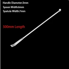 스테인레스 스틸 미니 소형 실험실 실험실 휴대용 샘플 스쿠프 국자 파우더 플랫 뒤집개 약 스푼 125mm 150, 16 1Piece 500mm