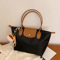 탑씨유 가죽공예 DIY 키트 가죽가방 만들기 패키지 핸드메이드 데일리 나일론 쇼퍼백, 블랙(대), 1세트