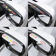 자동차 사이드미러 레인커버 2P 빗물커버 레인가드 eso+1616aA, 화이트고양이_2P(1세트)