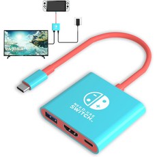 닌텐도 스위치 도킹 스테이션용 도크 휴대용 TV 어댑터 호환 스팀 덱스위치 OLED지원 모드HDMI20 닌텐도용 교체 여행용, Switch 2 4K60HZ