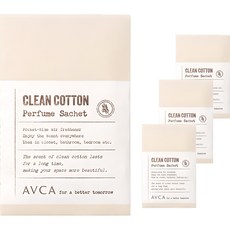 아브카 퍼퓸 샤쉐 옷장 방향제 클린 코튼 본품, 20g, 4개