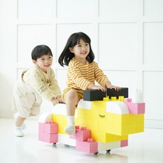 상상블럭 시즌2(set) - 소프트 빅블럭 붕붕이 블럭카, A 핑크 세트, 1개