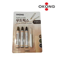 오공 목재 마루바닥 가구 문 스크래치 흠집 기스 제거 보수재 우드픽스, 1세트, 중간색