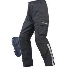 KOMINE 摩托車褲，輕量透氣防潑水，反光條設計，膝蓋防護，提升騎行安全, black (color)