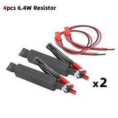 660 점멸등 방향 트윈 지시등 1050 675 스트리트 765 LED 트리플 트라이던트 1200 속도 데이토나 오토바이, [06] 4pcs 6.4W Resistor, 1개