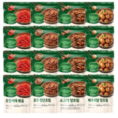 비비고 반찬(오징어채볶음4+호두연근조림4+소고기장조림4+메추리알장조림4), 1세트, 1.76kg