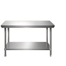 2단작업대 업소용 스텐 작업대 주방 스테인레스 선반, 80x40x80cm, 이중 작업대, 1개