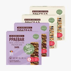 [무가당 설탕X] 빼바 리얼초콜릿 프로틴바 다크 & 쿠키앤크림, 1세트, 1.44kg