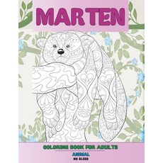 Coloring Book for Adults No Bleed - Animal - Marten Paperback, Independently Published, English, 9798701944006