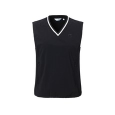 챌린저 여성 V-넥 베이직 골프 베스트 블랙_CHE1WVT1511BK