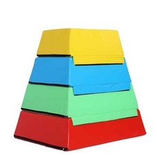 뜀틀 안전 스폰지 장애물 스펀지 높이뛰기 점프 훈련, 대형 4단 기어 100x80x40x100
