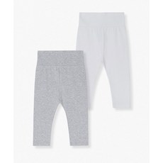 무신사 스탠다드 MUSINSA STANDARD KIDS 베이비 배앓이방지 레깅스 2팩 [화이트/멜란지 그레이] MKEUB0Z05-75 418449