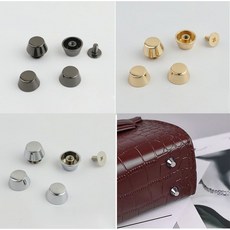 나사형 소꼬발 8mm 가방발 가방 부자재, 20개, 금색