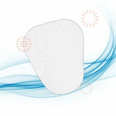 Boppy 보피 모유 수유 가리개 기저귀 교환 패드 라이너 3개입 흰색 부드러운 테리천 방수 세탁 건조 가능 M2