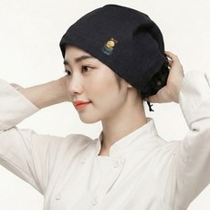 린넨두건 네코 라멘 아트라인 / 주방캡 위생 모자 / 김수미두건