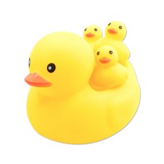 통통 오리 삑삑이 목욕놀이 오리 가족 세트 러버 덕 물놀이 소프트 인형 장난감, 2개