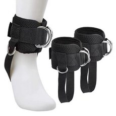 龍門架腳踝扣腳環綁腿扣練腿臀部力量家用健身訓練器材拉力繩配件, 普通黑色1只,均碼可以調節, 1個